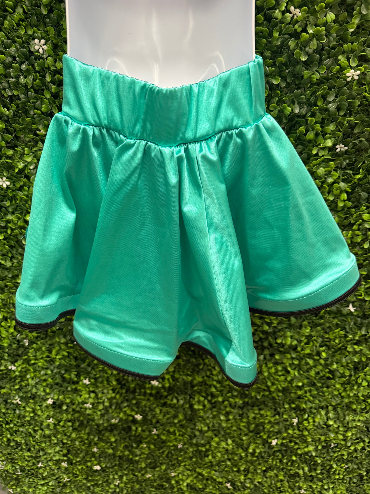 Child Medium Green Sequin Leo with Skirt