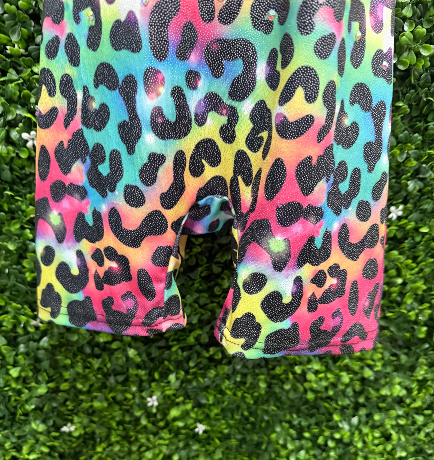 Child Medium Leopard Multicolor Biketard Costume