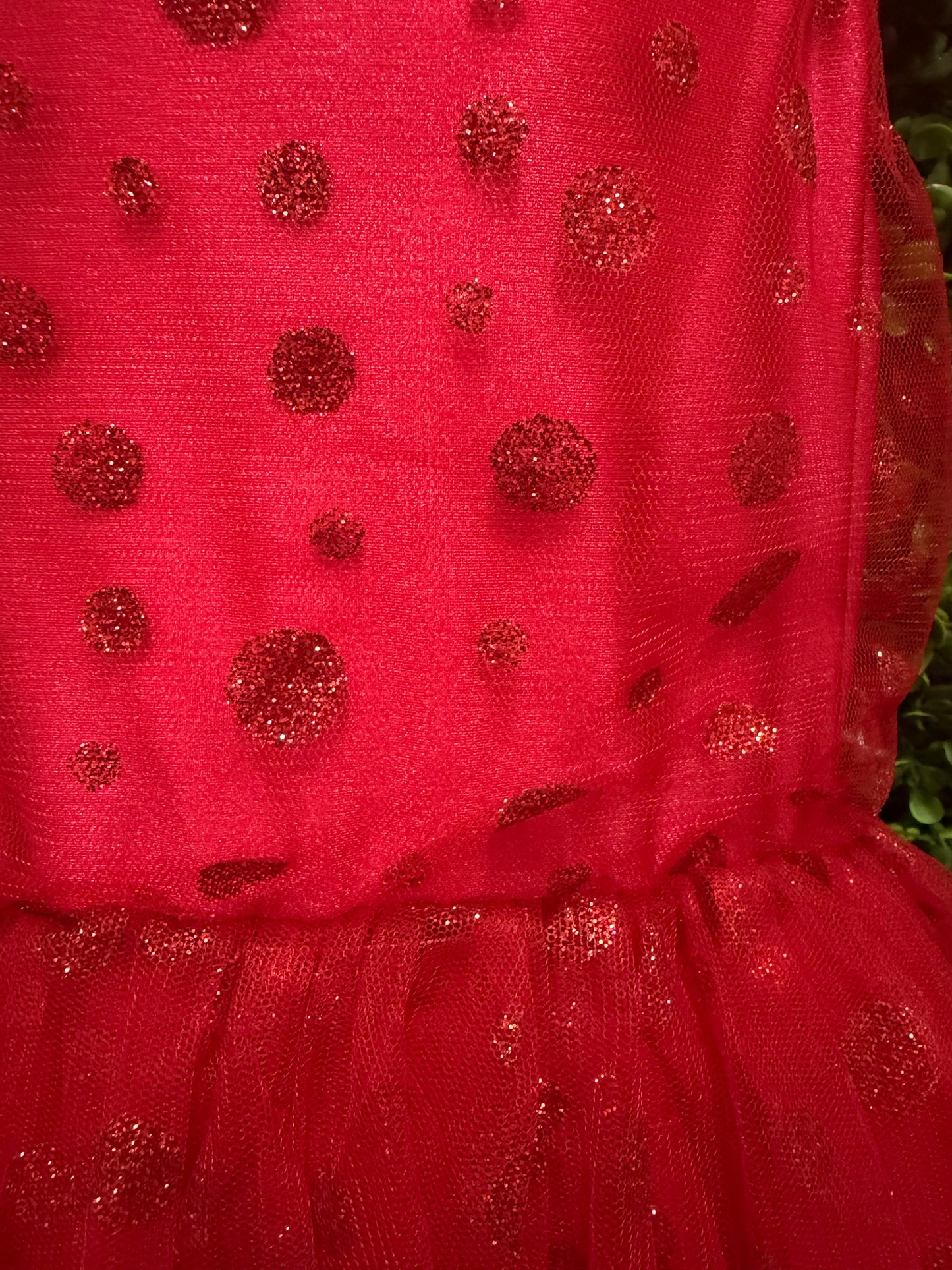 Child Large Red And Green Ballet Costume