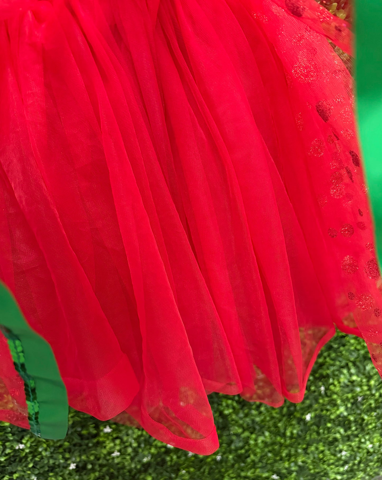 Child Large Red And Green Ballet Costume