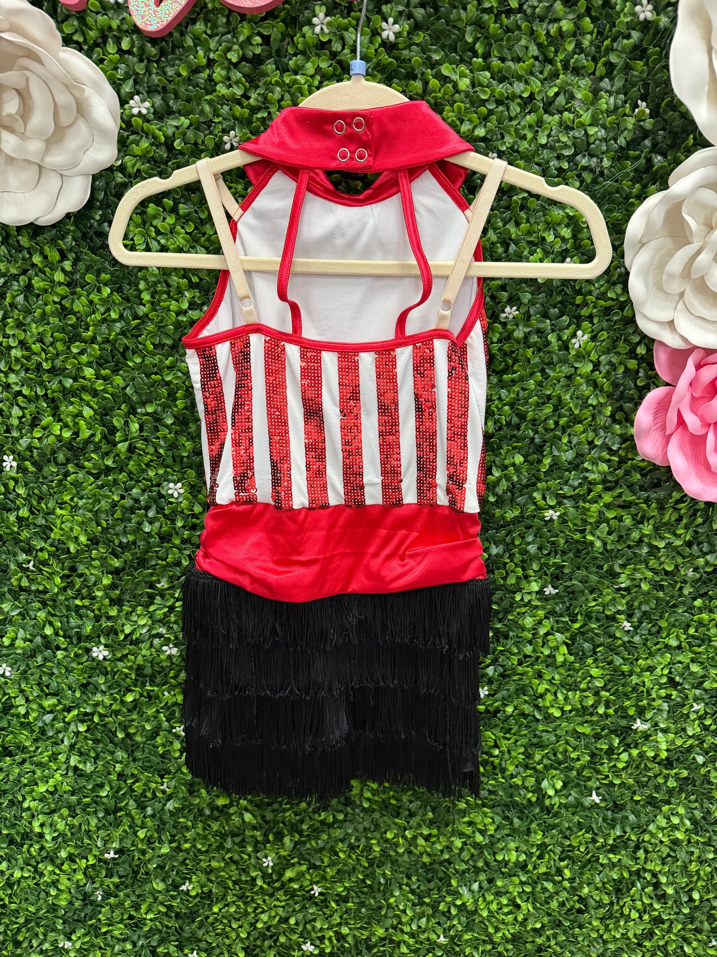 Child Large Red White Stripped Costume