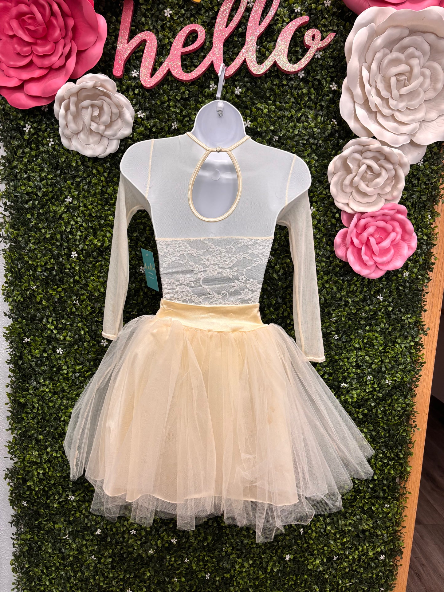 Child Intermediate Cream Silver Ballet Costume