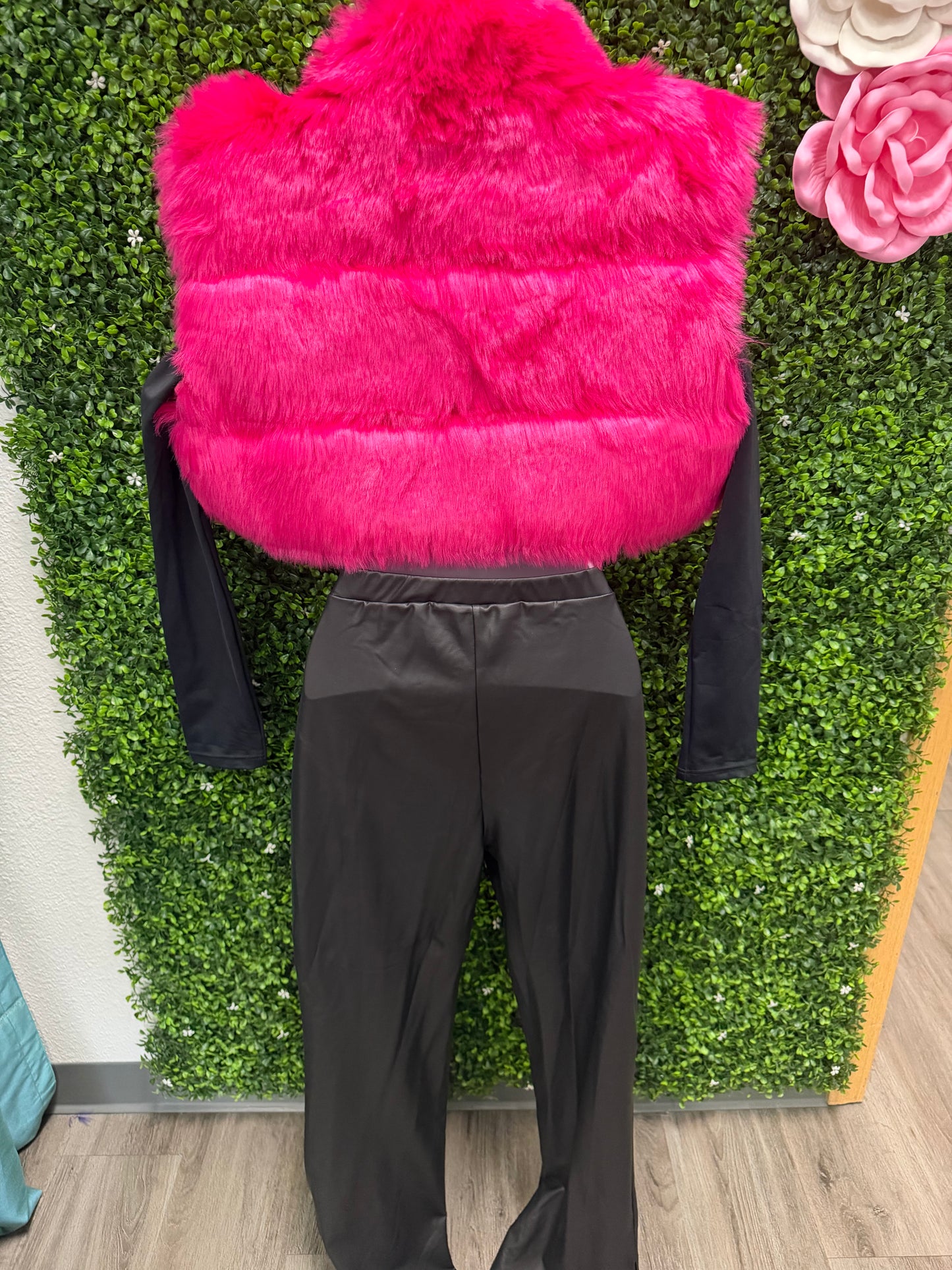 Adult Small 3 Piece Pink and Black Costume
