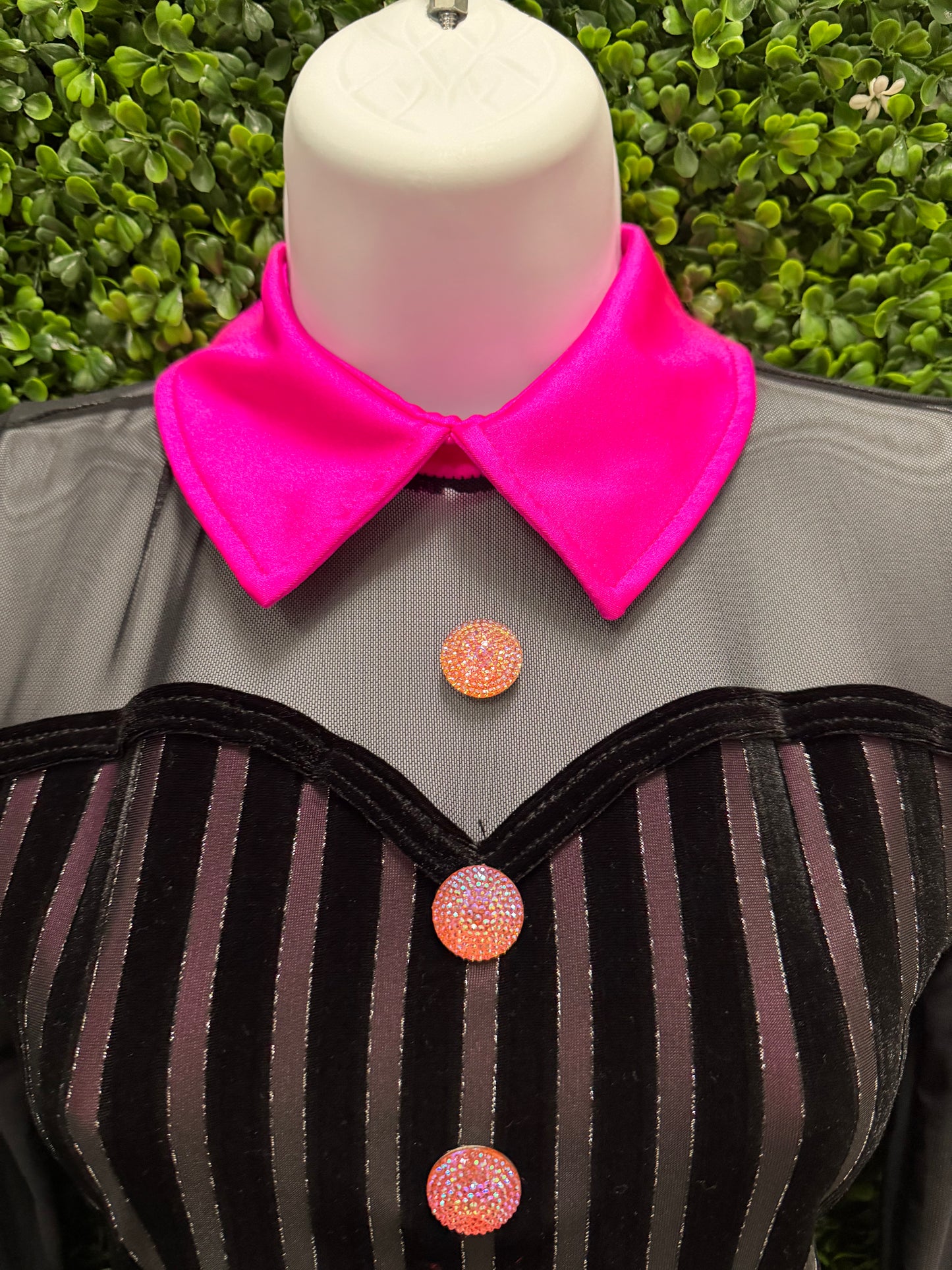Adult Small Black and Pink Fringe Costume
