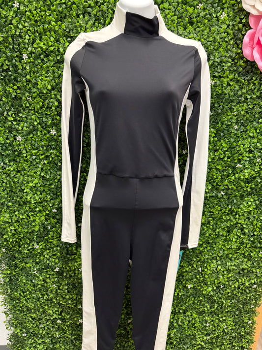 Adult Medium Black and White Unitard