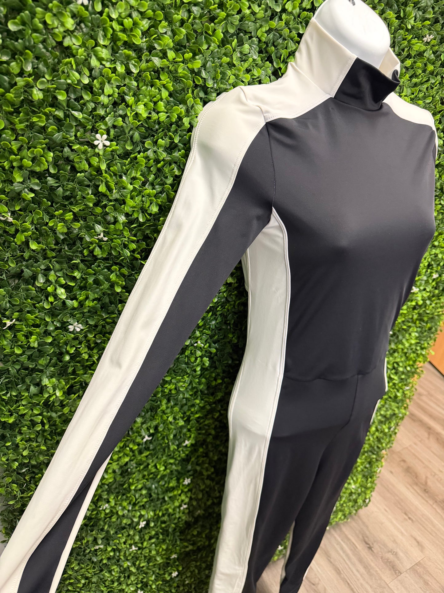 Adult Medium Black and White Unitard