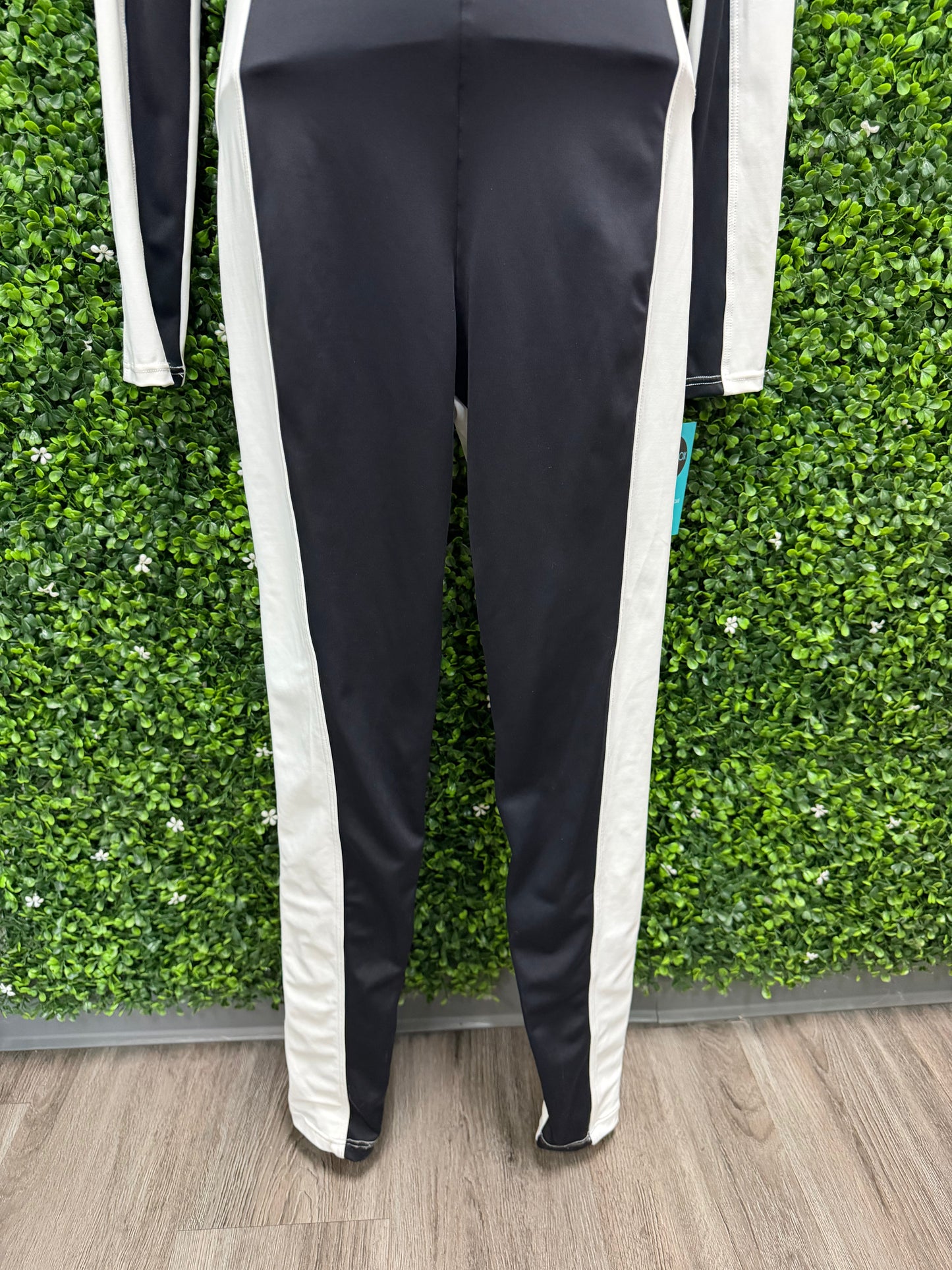 Adult Medium Black and White Unitard