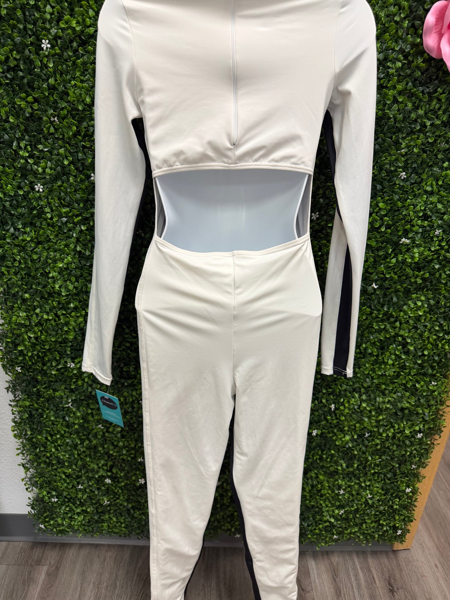 Adult Medium Black and White Unitard