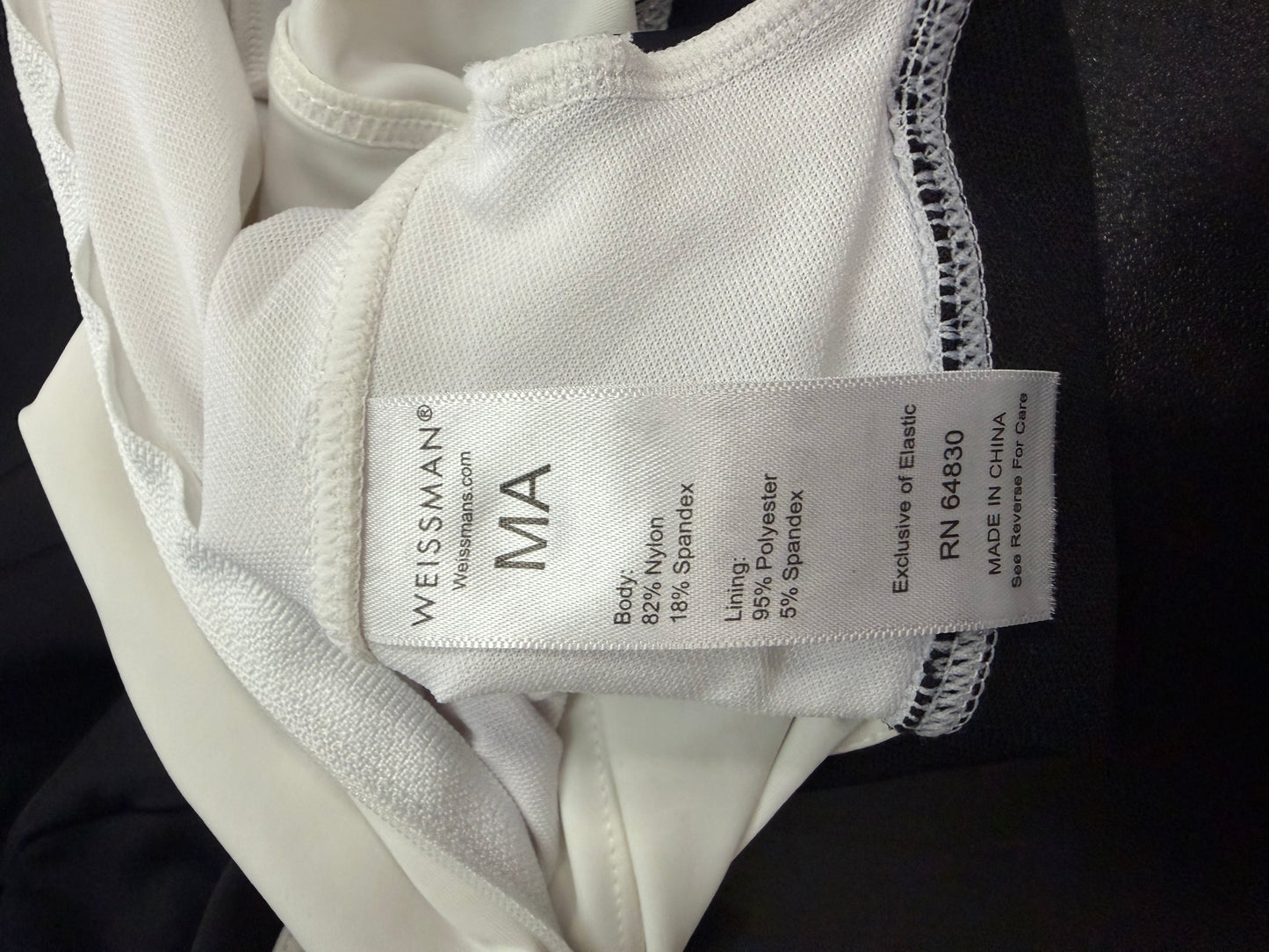 Adult Medium Black and White Unitard