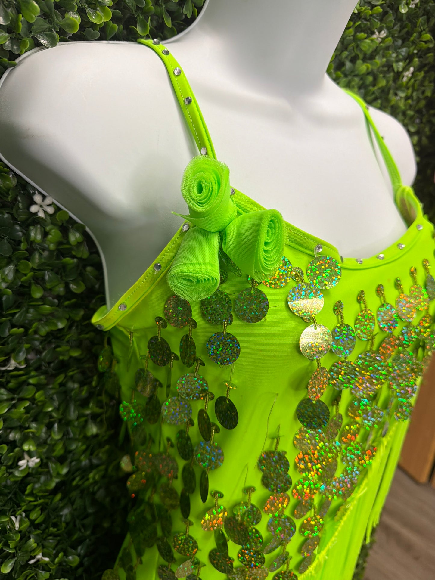 Adult Medium Green Fringe Costume