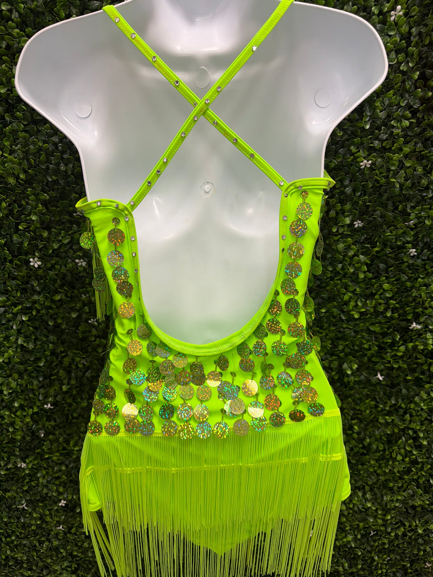 Adult Medium Green Fringe Costume