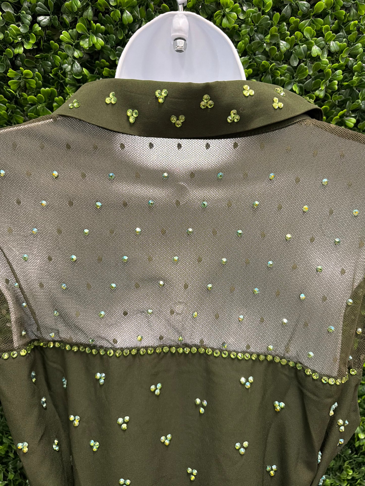 Adult Large Green Dress with Stones Costume
