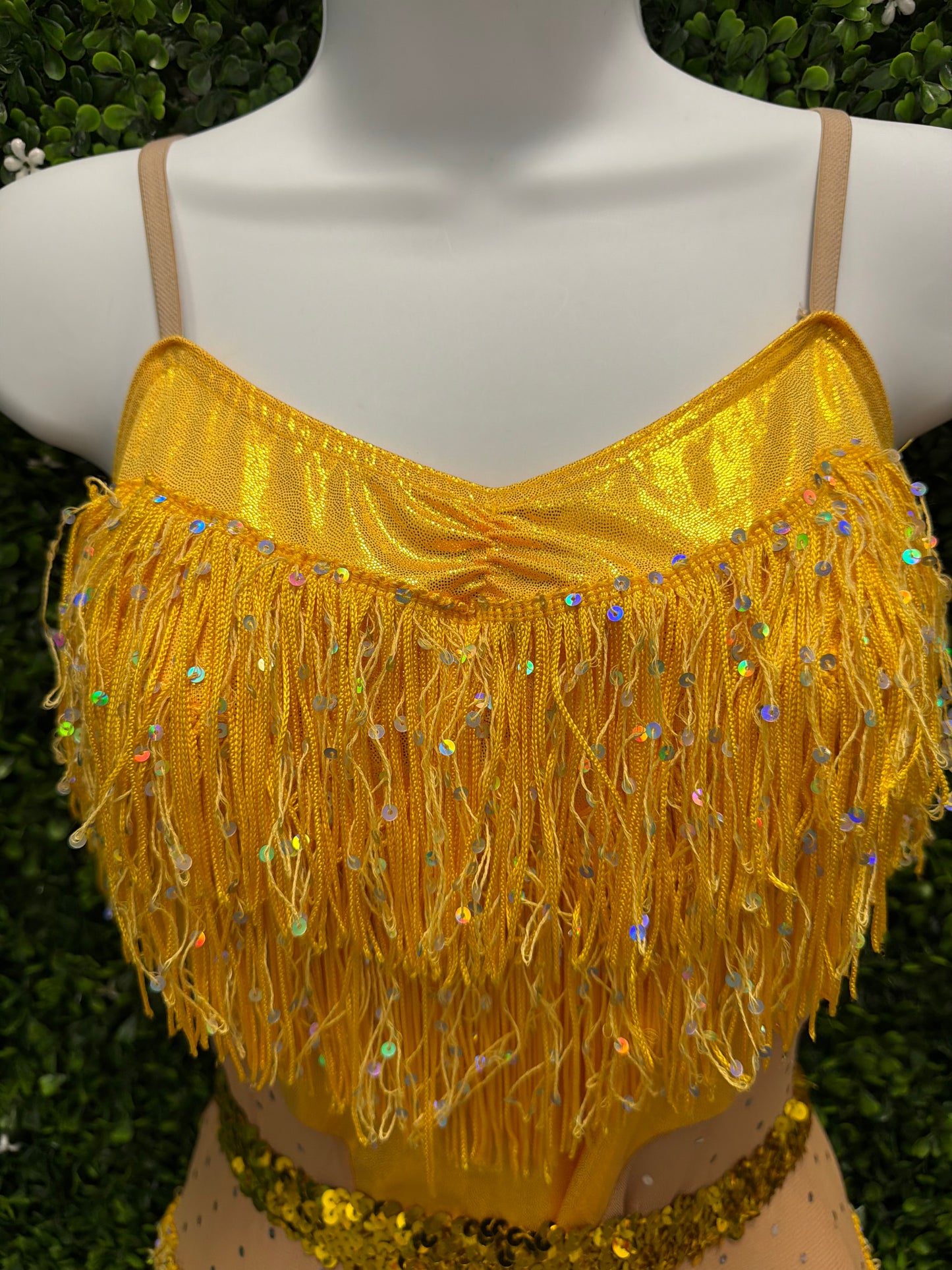 Adult Large Yellow Fringe Costume