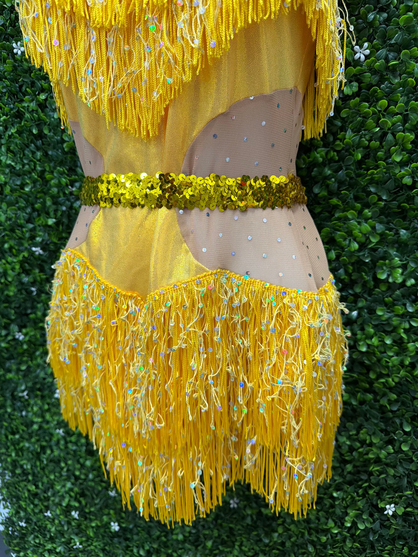 Adult Large Yellow Fringe Costume