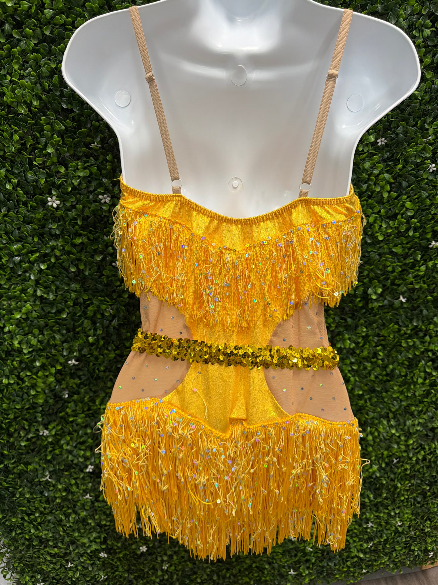 Adult Large Yellow Fringe Costume