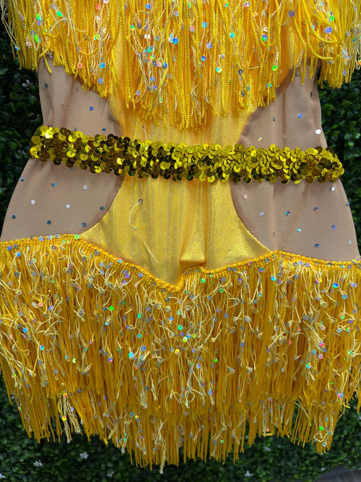 Adult Large Yellow Fringe Costume