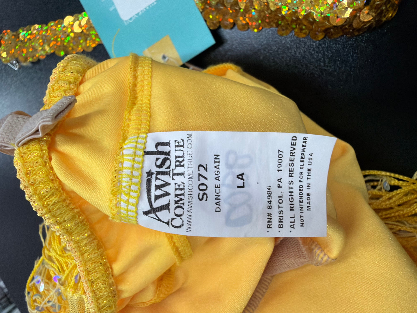 Adult Large Yellow Fringe Costume