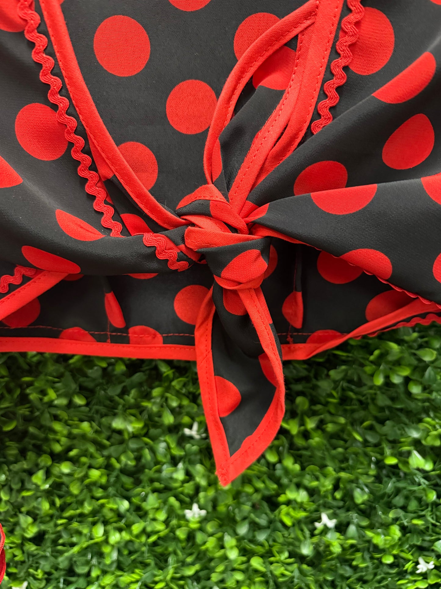 Child Large Black Red Polka Dot Costume Top