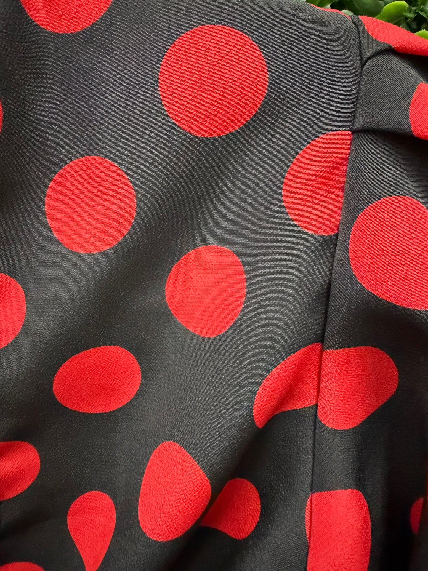 Child Large Black Red Polka Dot Costume Top