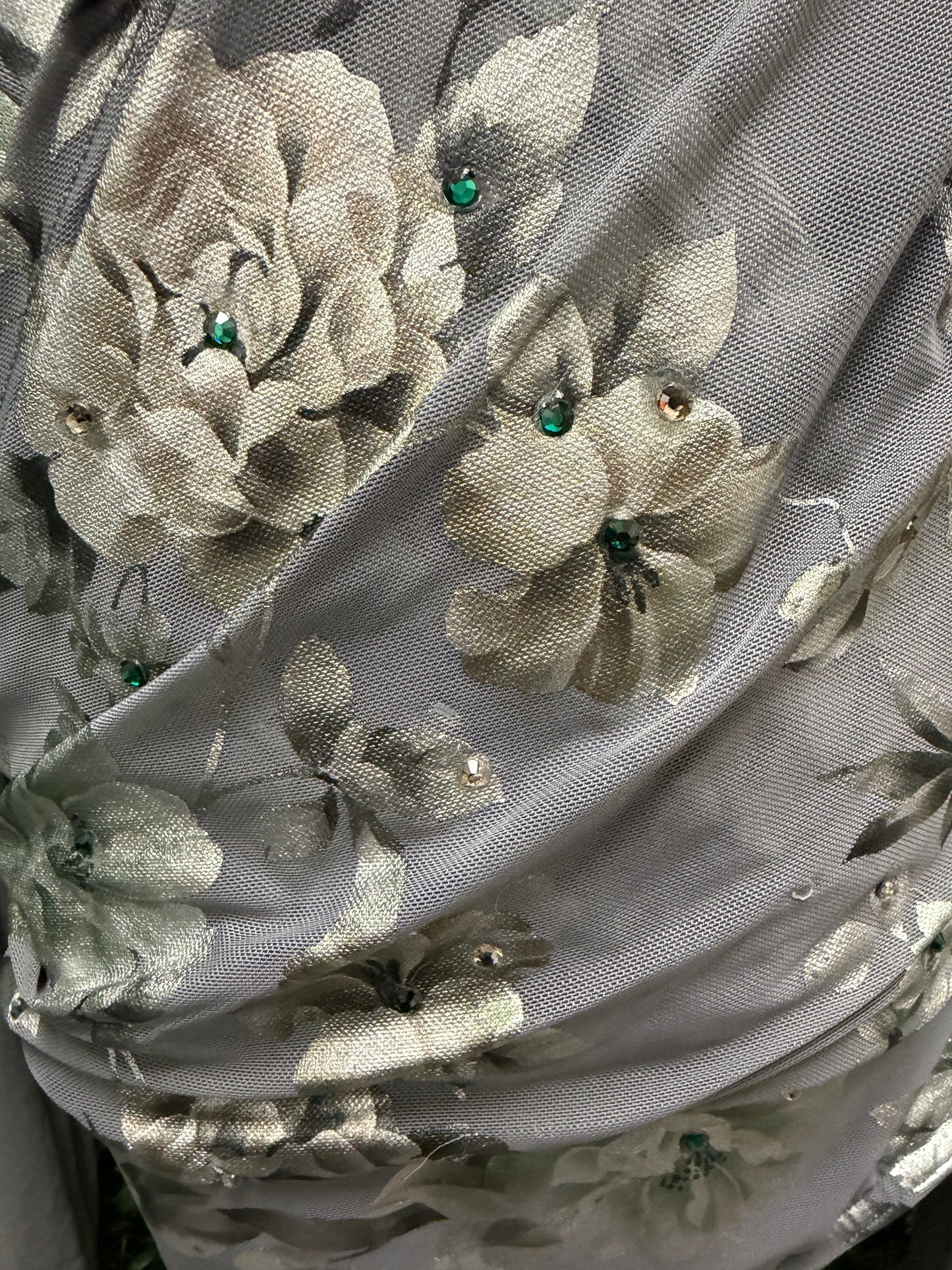 Child Large Silver Floral Leotard Costume