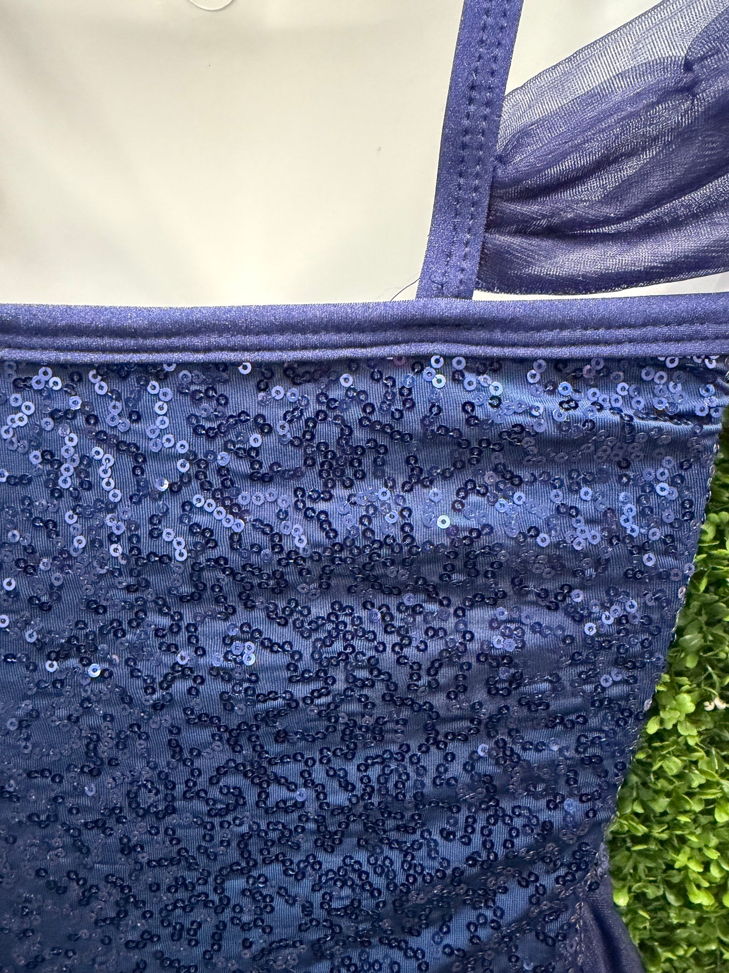 Child Large Blue Sequin Ballet Dress