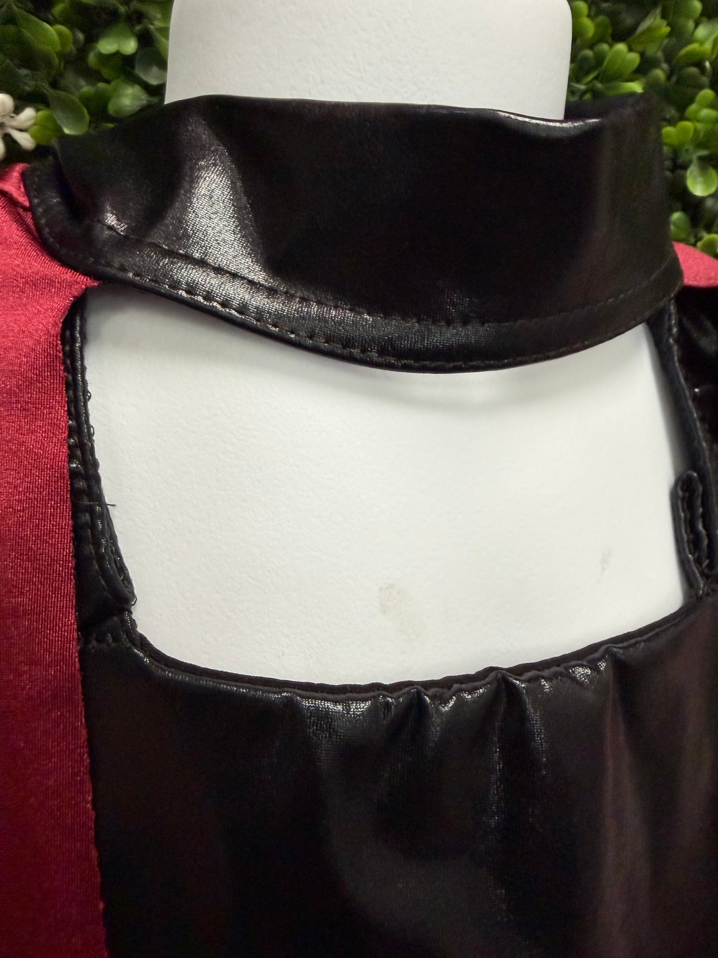 Child Large Black Maroon Leotard