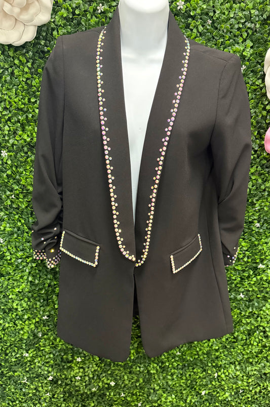 Adult Small Black Stoned Blazer