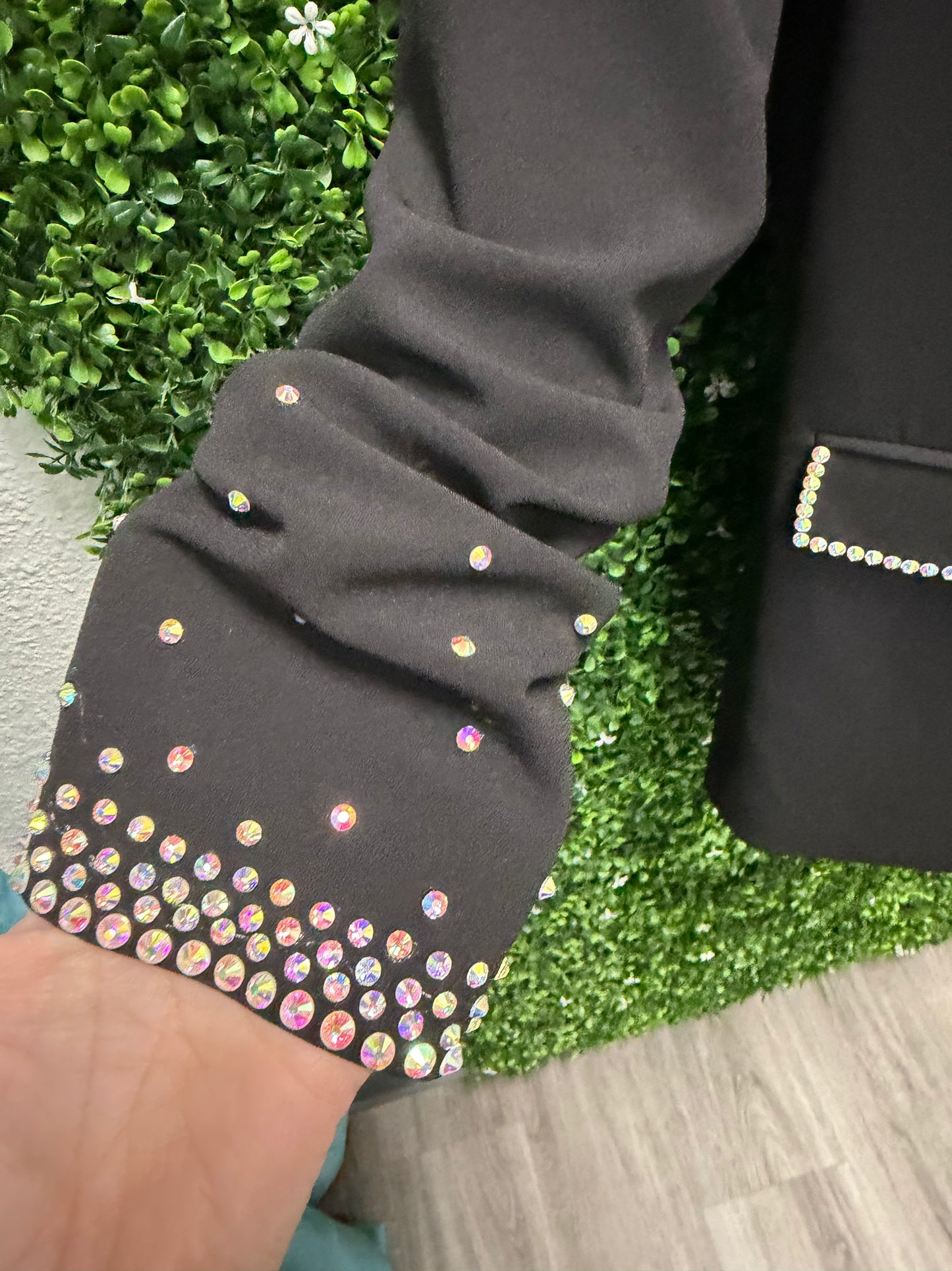 Adult Small Black Stoned Blazer