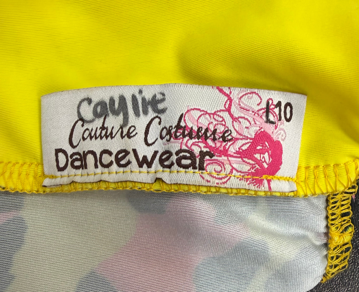 Adult Medium Yellow and Pink Leopard Top