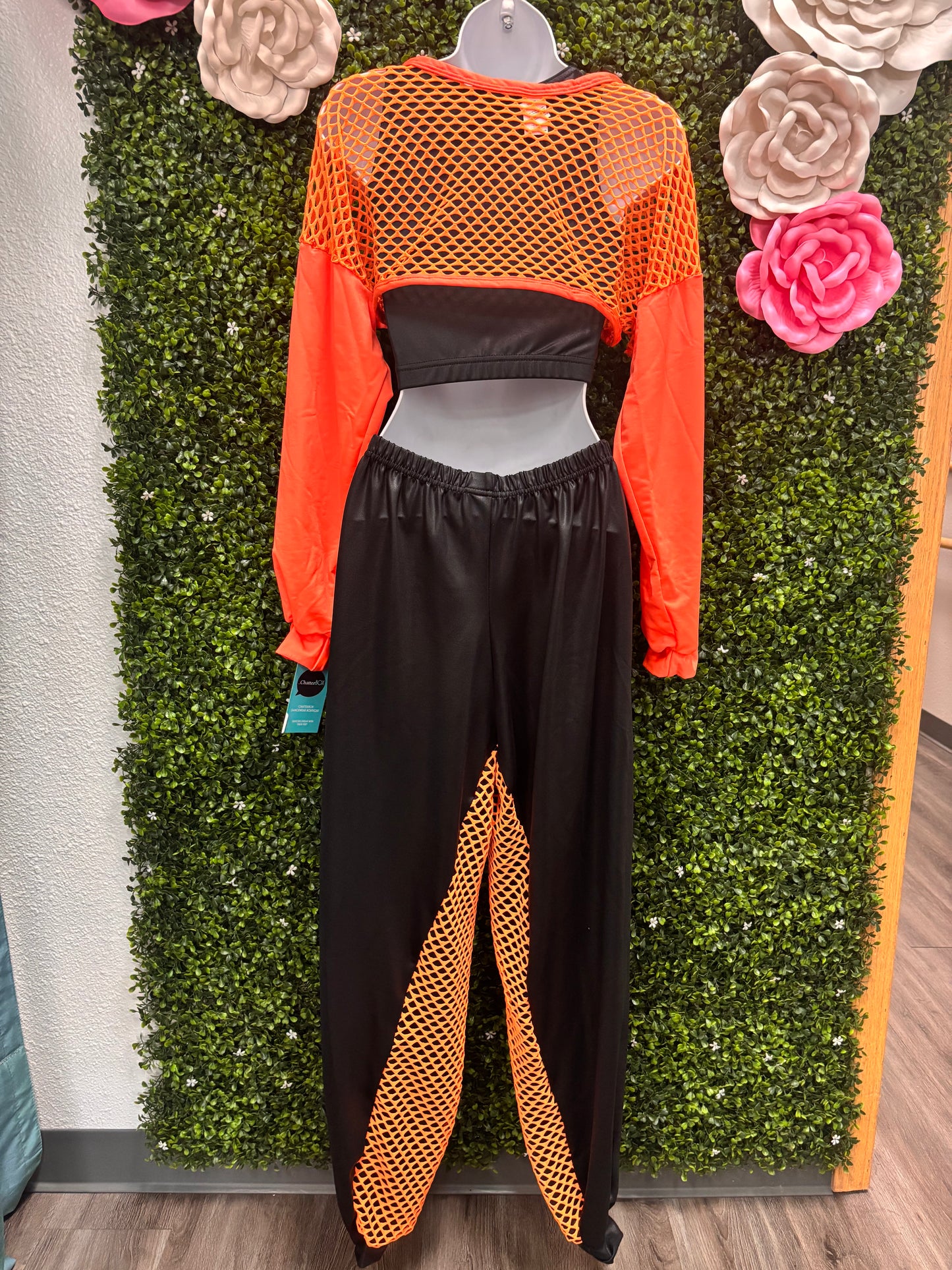 Adult Small Big Energy Orange Glow Costume