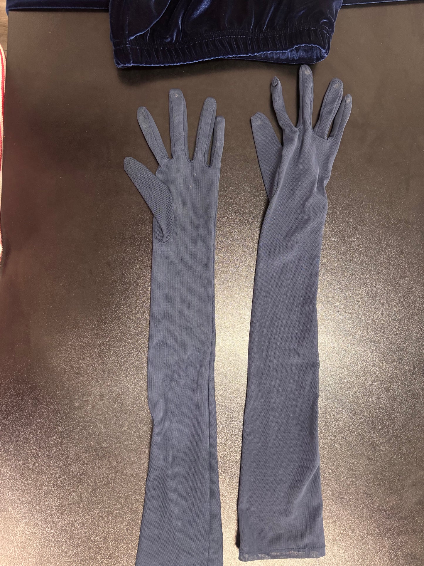 Adult Small 2 Piece Blue Velvet Costume