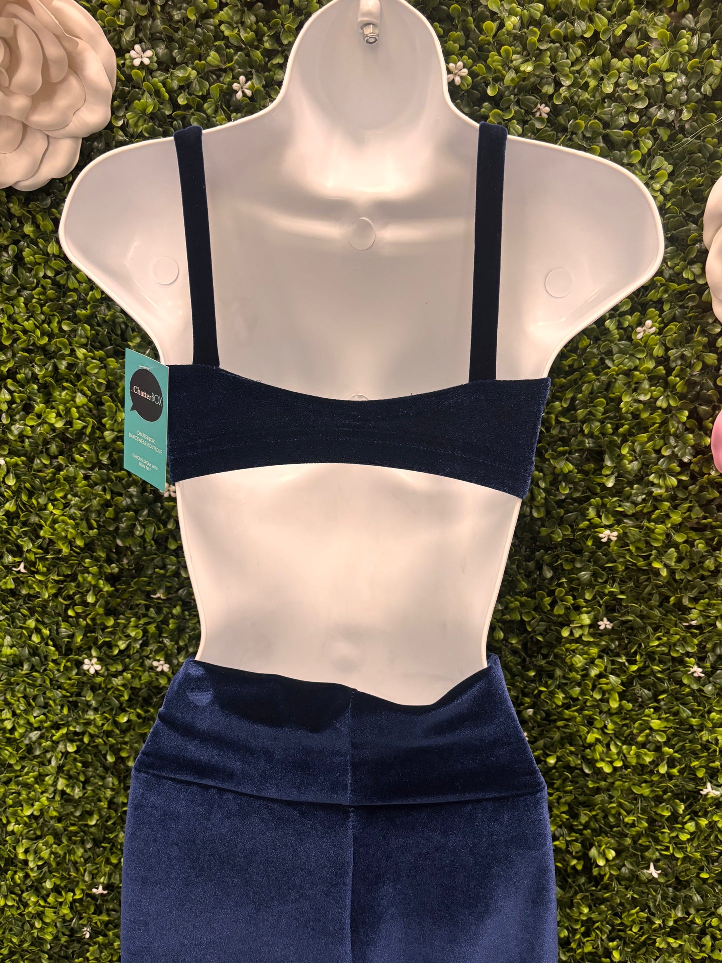 Adult Small 2 Piece Blue Velvet Costume
