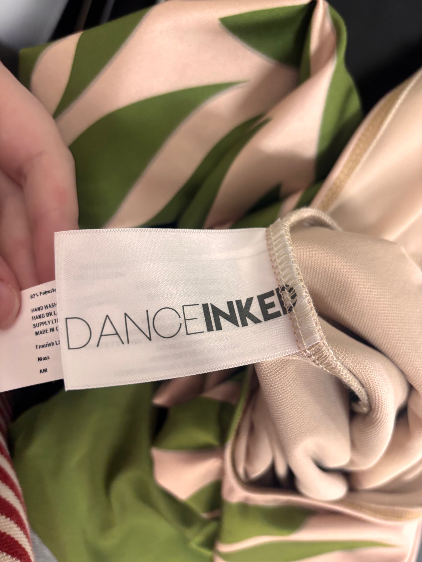 Adult Medium Tan and Green Vine Leotard and Skirt