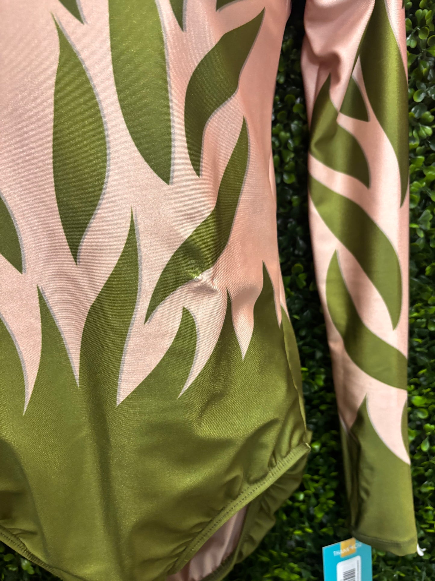 Adult Medium Tan and Green Vine Leotard and Skirt
