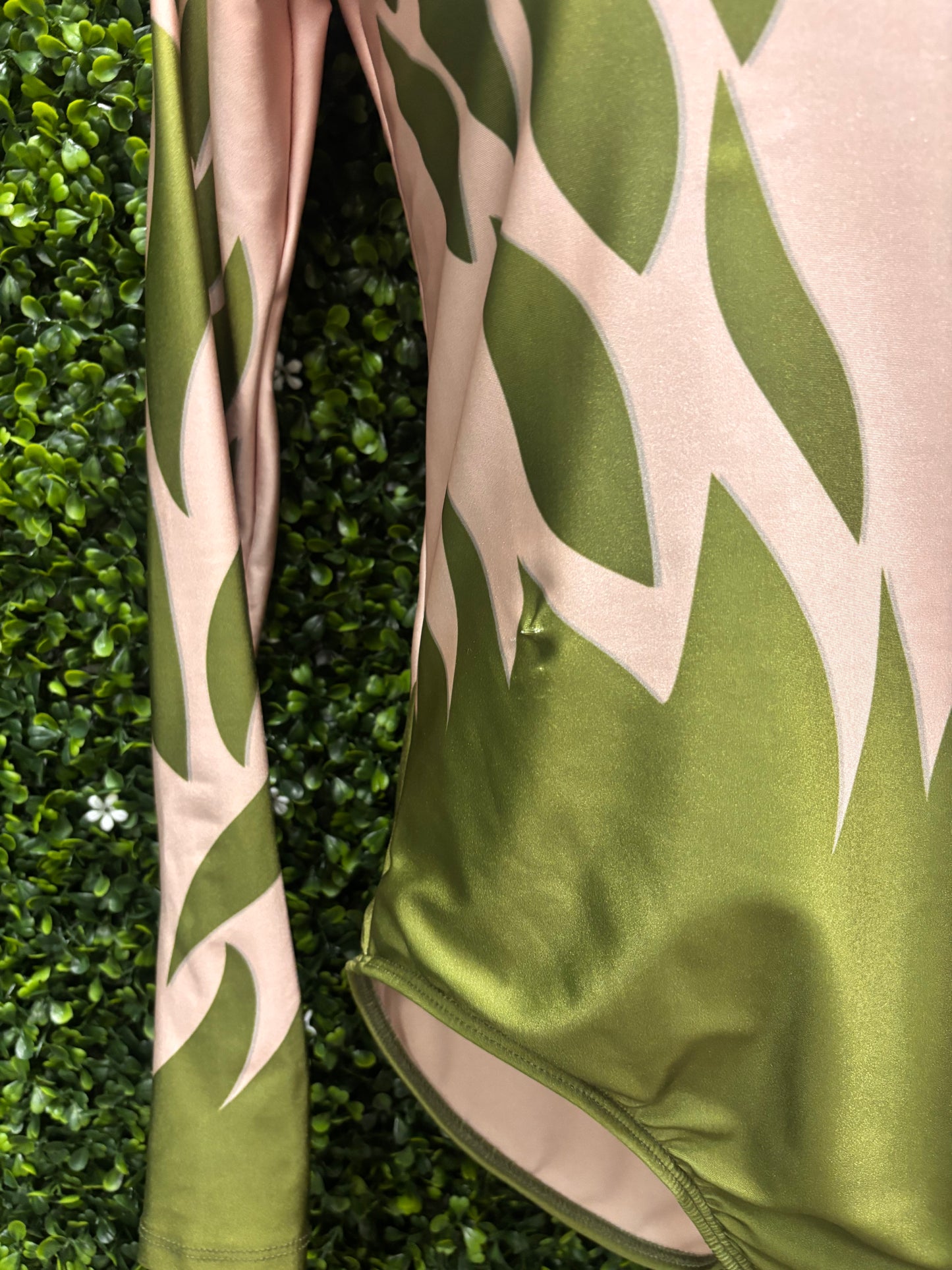 Adult Medium Tan and Green Vine Leotard and Skirt