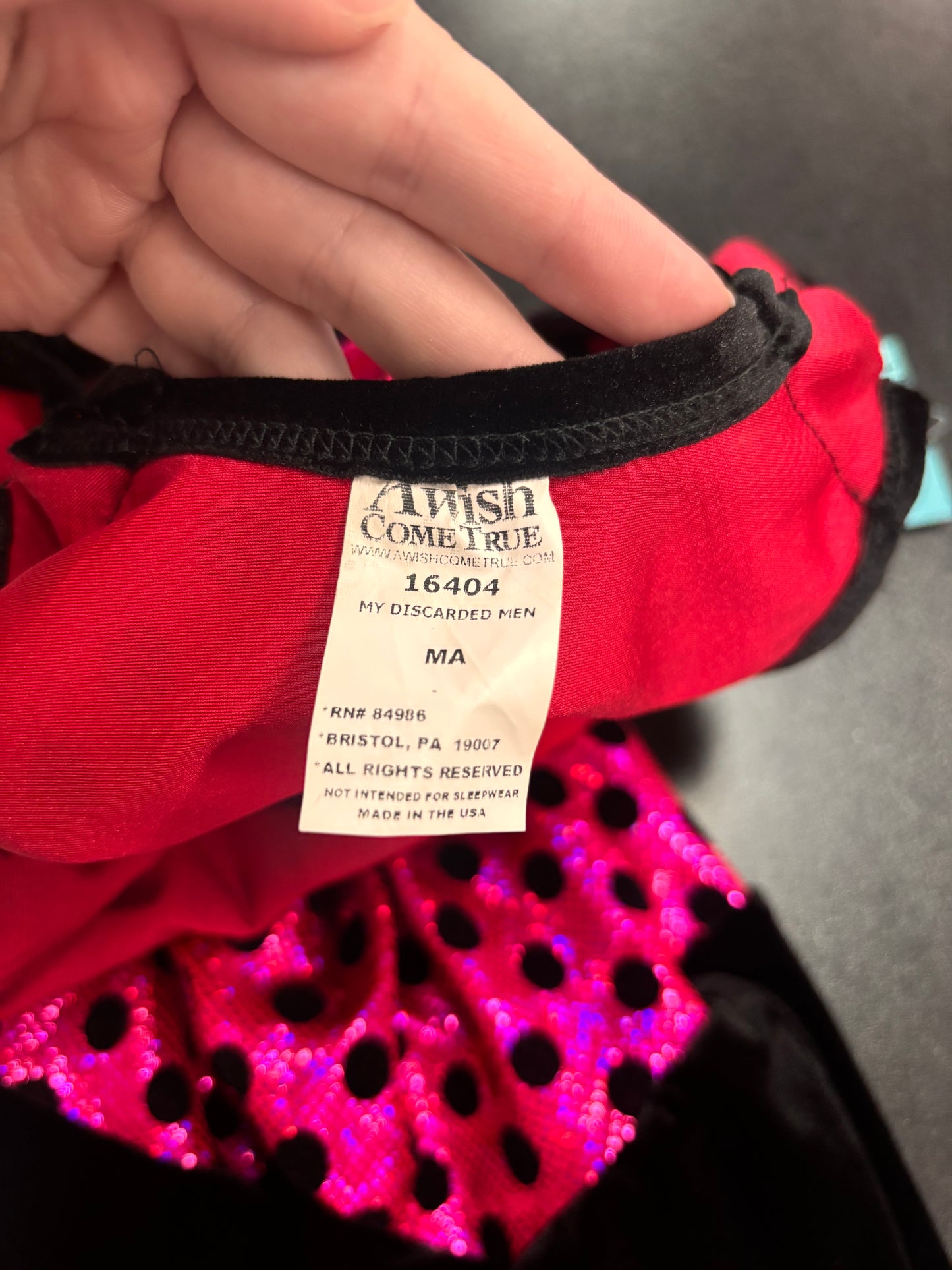 Adult Medium Pink Polka Dot Velvet Unitard Costume