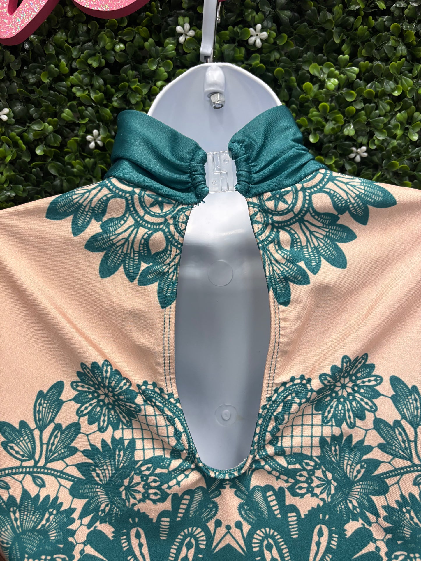 Adult Large Teal Leotard with Skirt