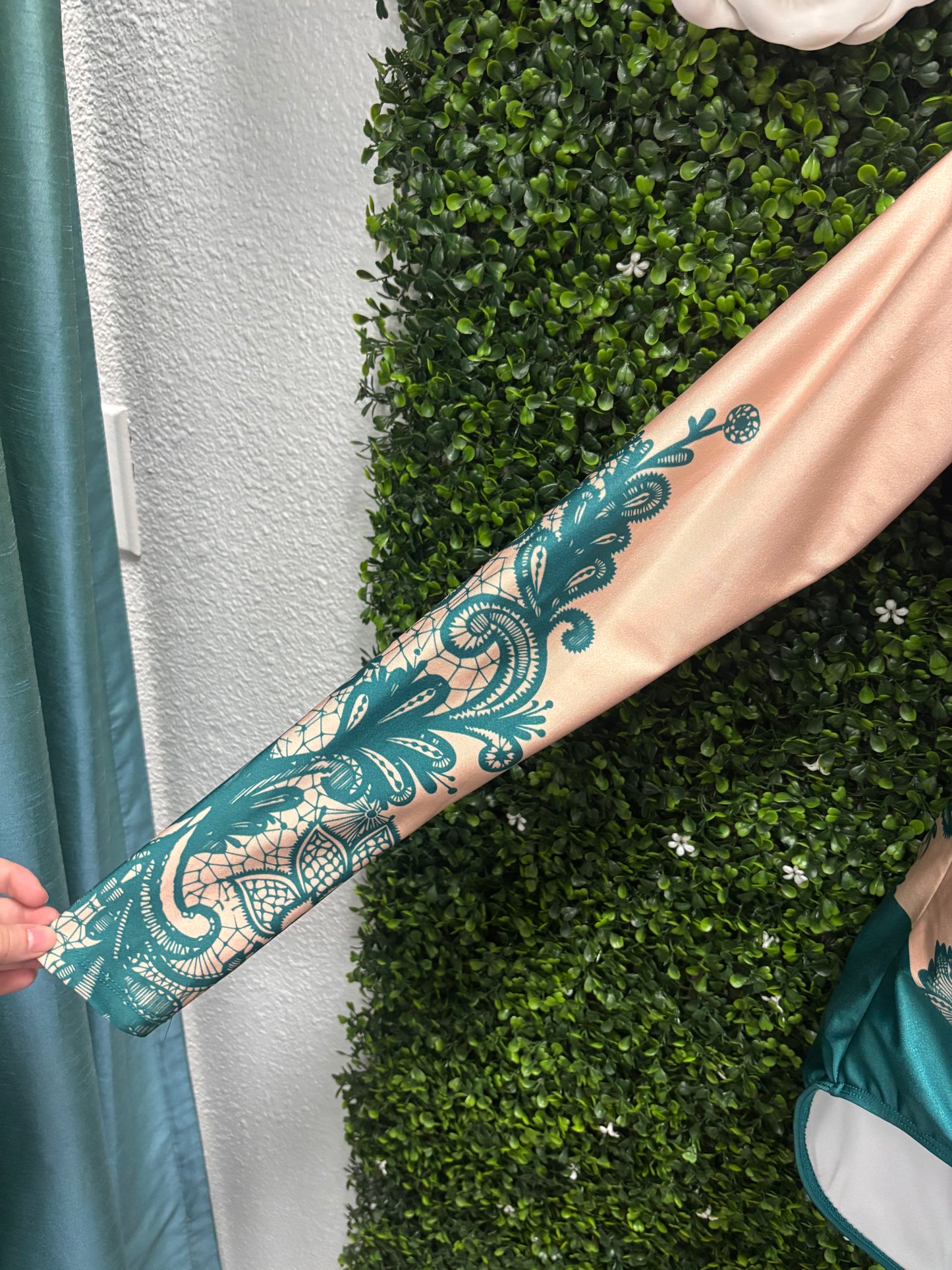 Adult Large Teal Leotard with Skirt