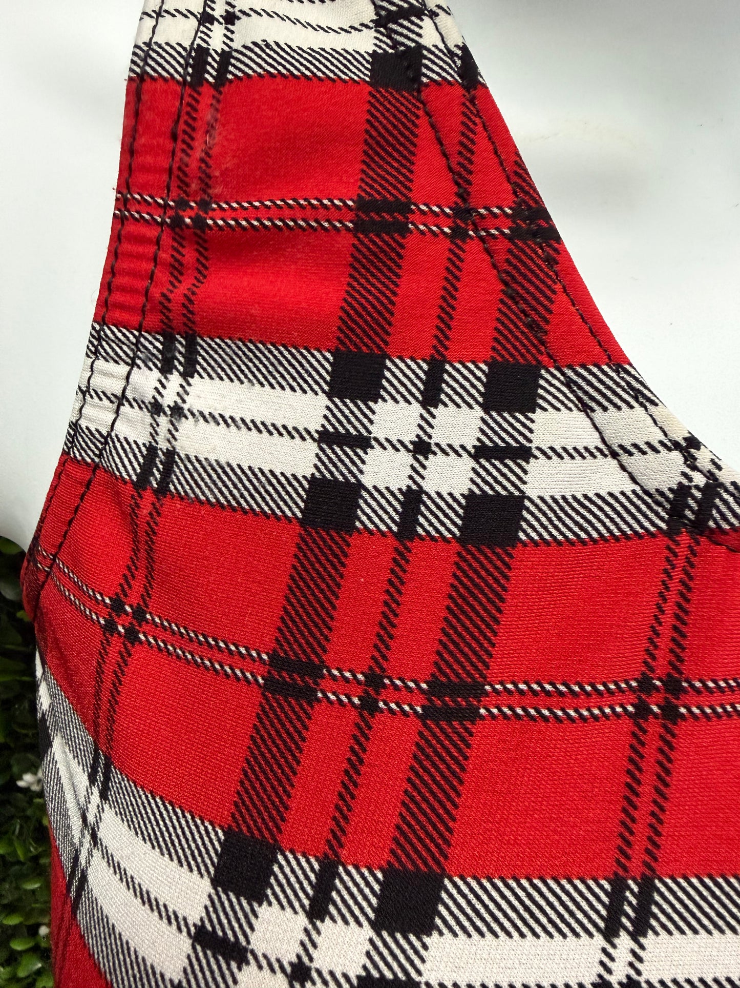 Child Large Red Plaid Two-Piece Costume