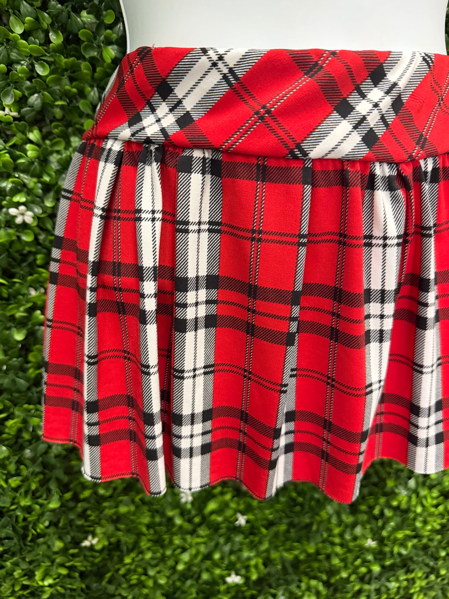 Child Large Red Plaid Two-Piece Costume