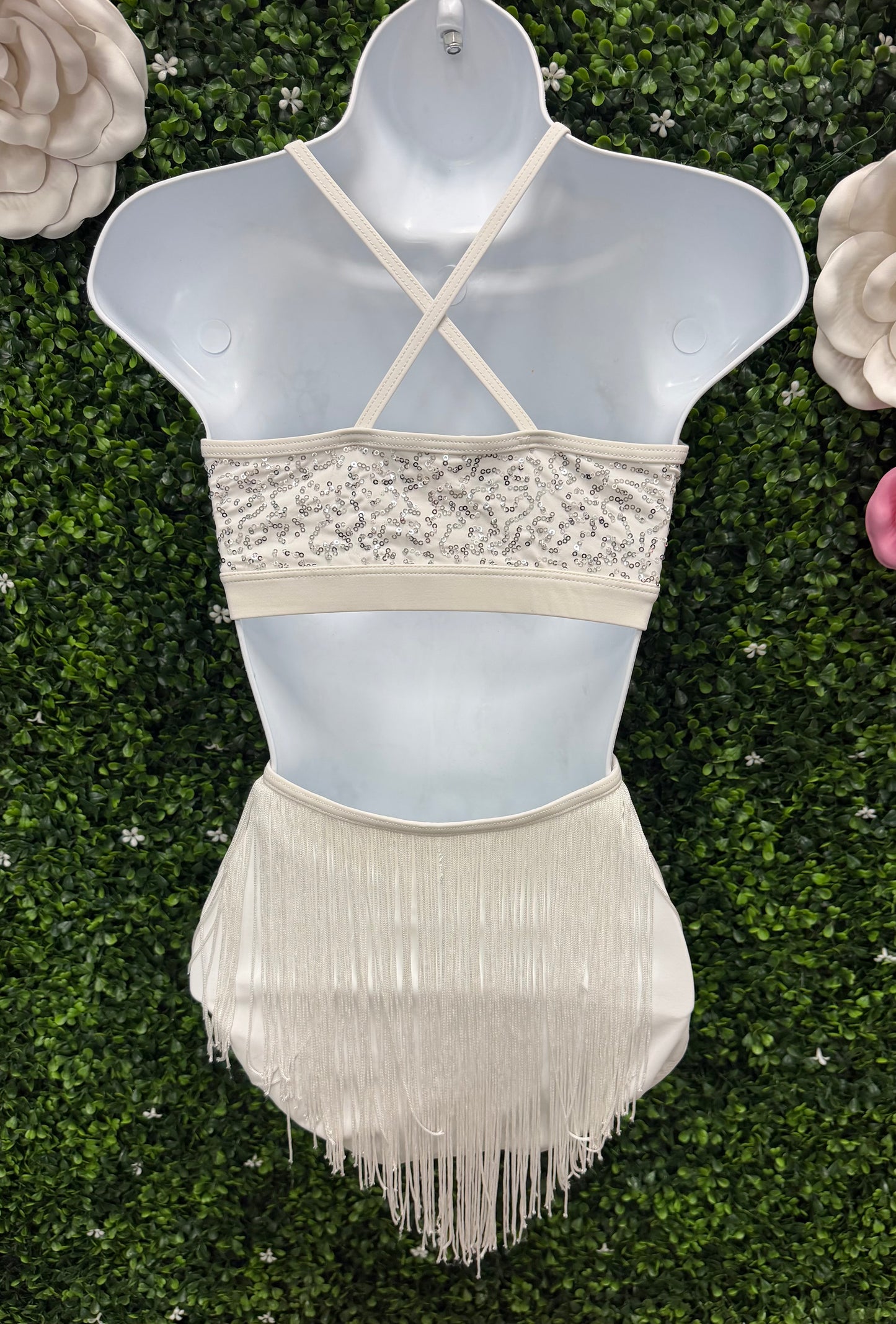 Child Large White Fringe Costume