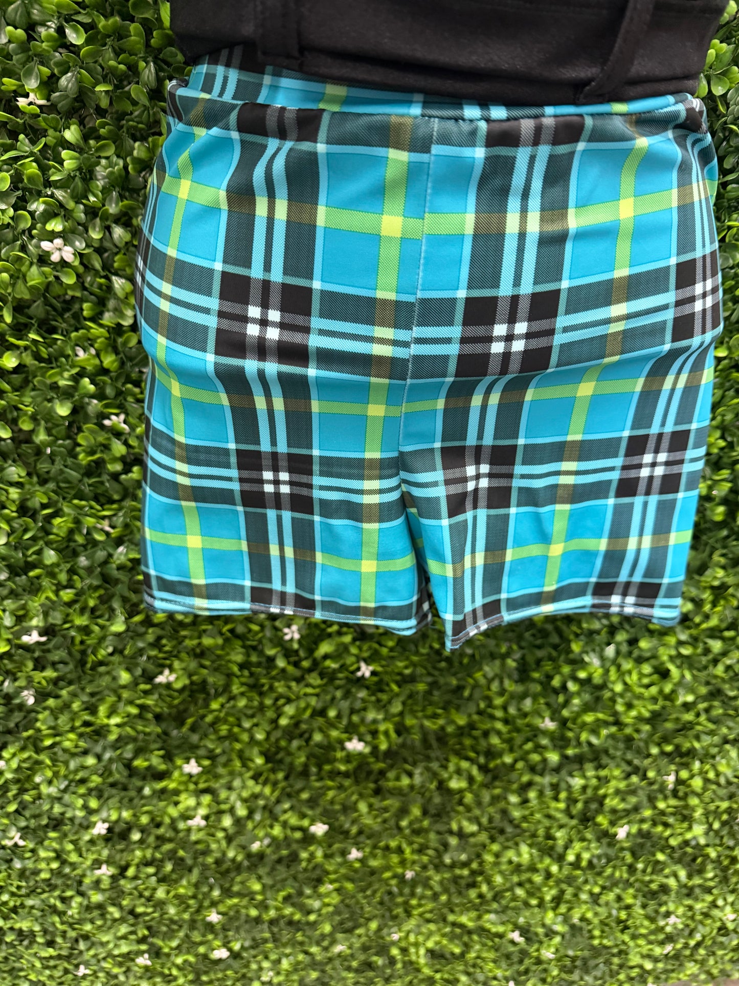 Child Large Blue Plaid Two Piece Costume