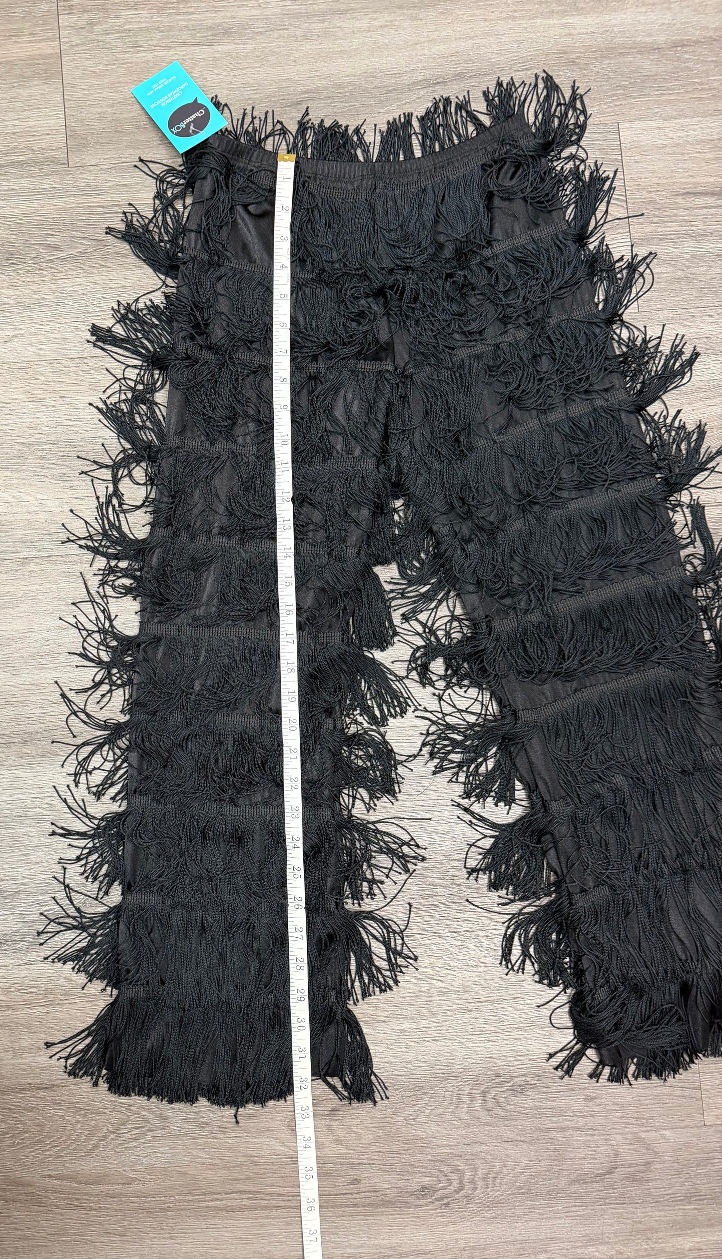 Child Medium Black Fringe Pants