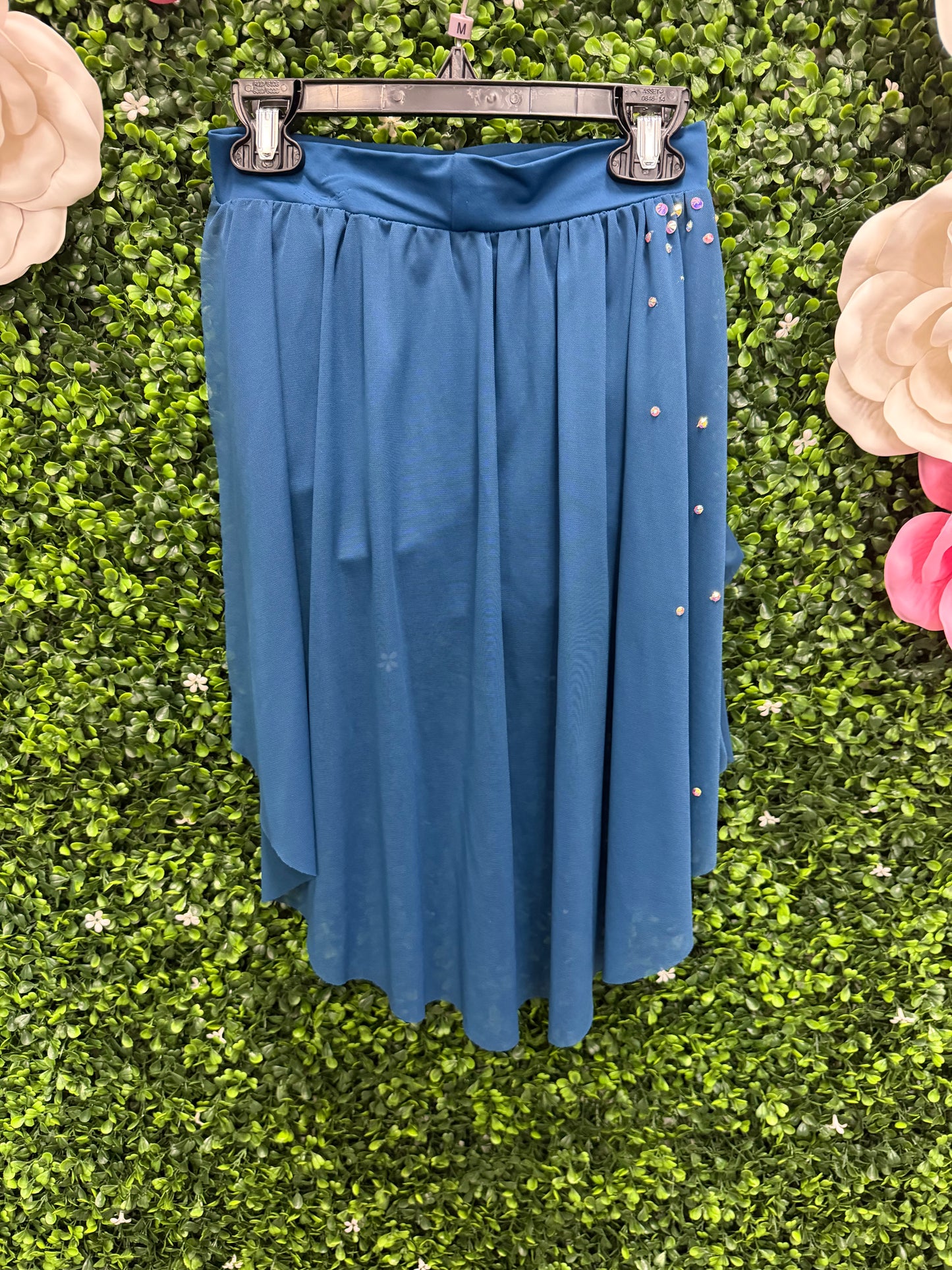 Child Medium Deep Teal Lyrical Skirt and Brief Costume
