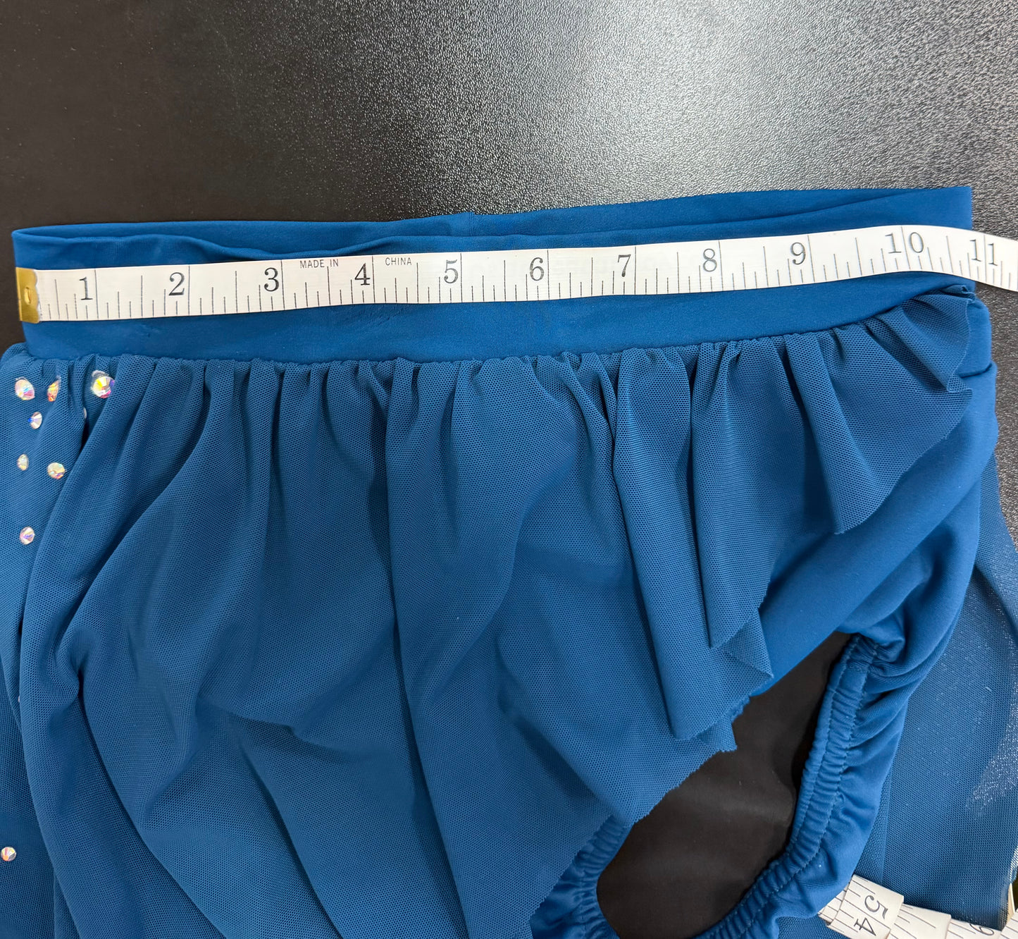 Child Medium Deep Teal Lyrical Skirt and Brief Costume