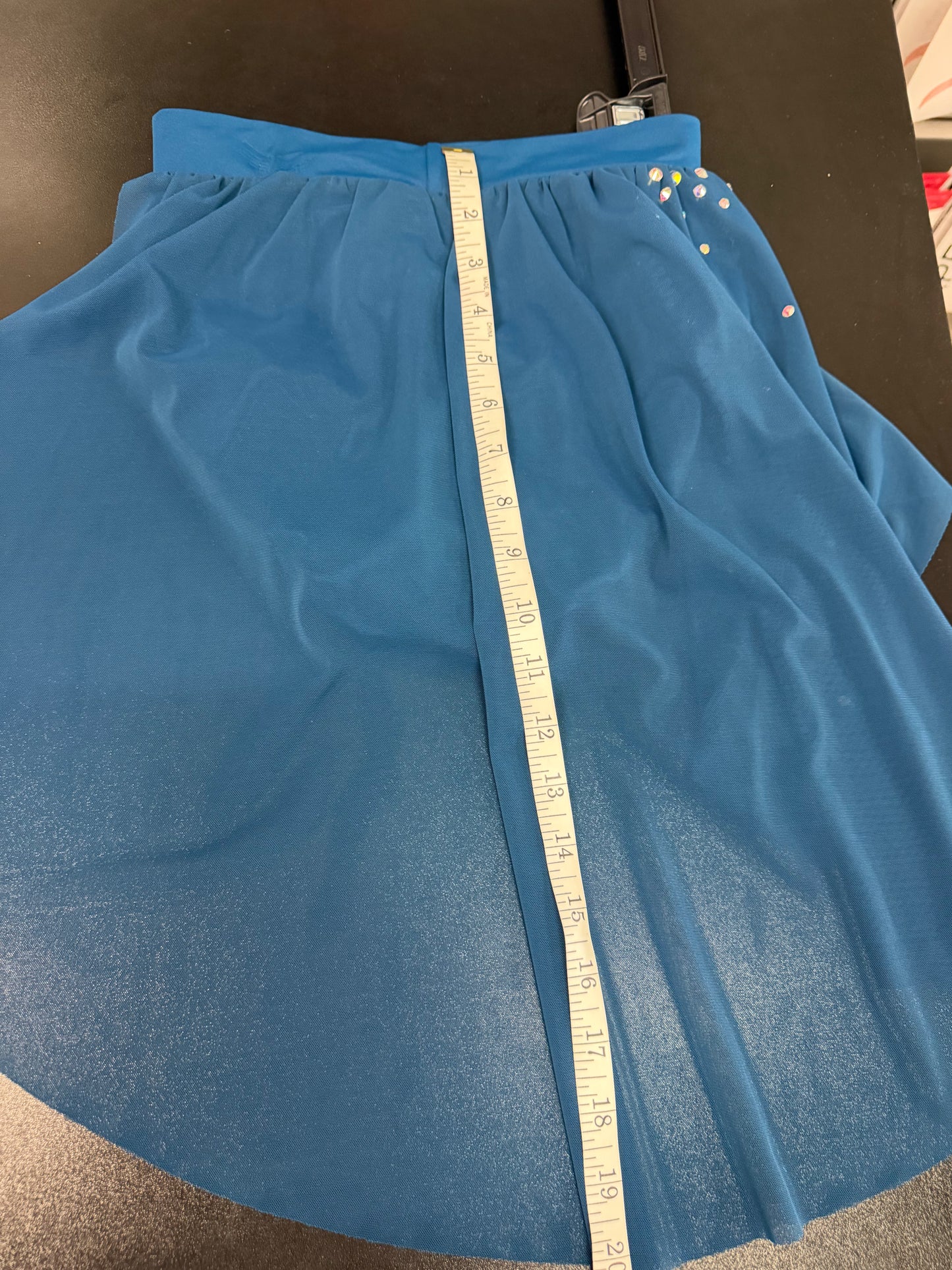 Child Medium Deep Teal Lyrical Skirt and Brief Costume