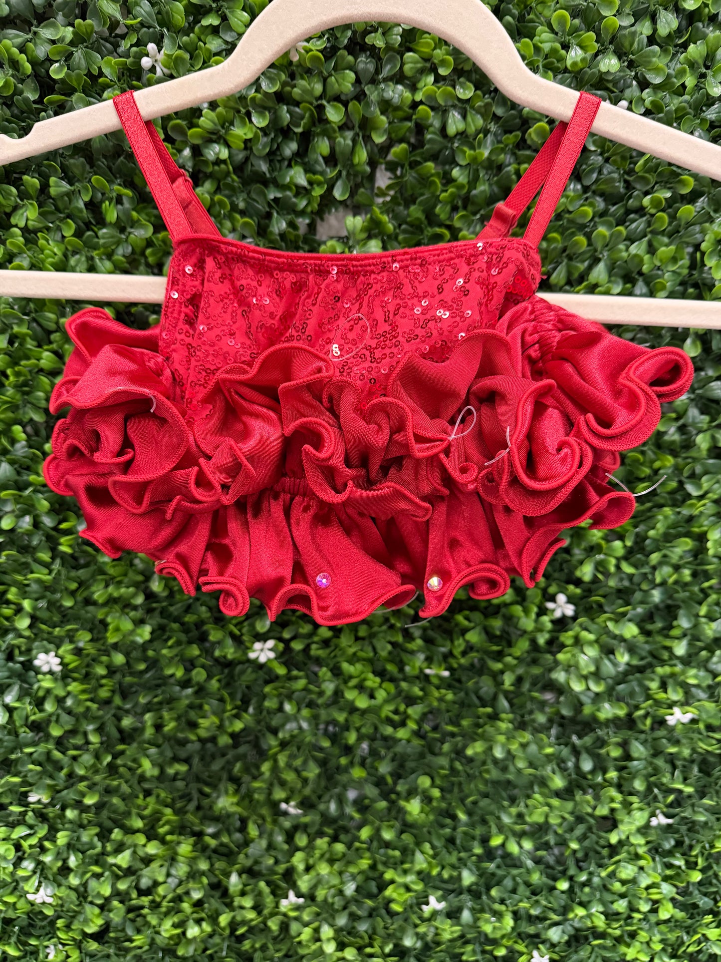 Child Medium Red Sequin Top Costume