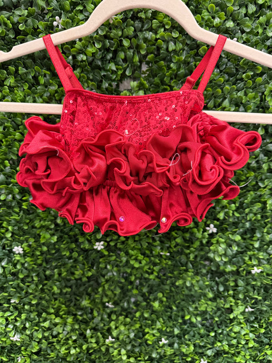 Child Medium Red Sequin Top Costume