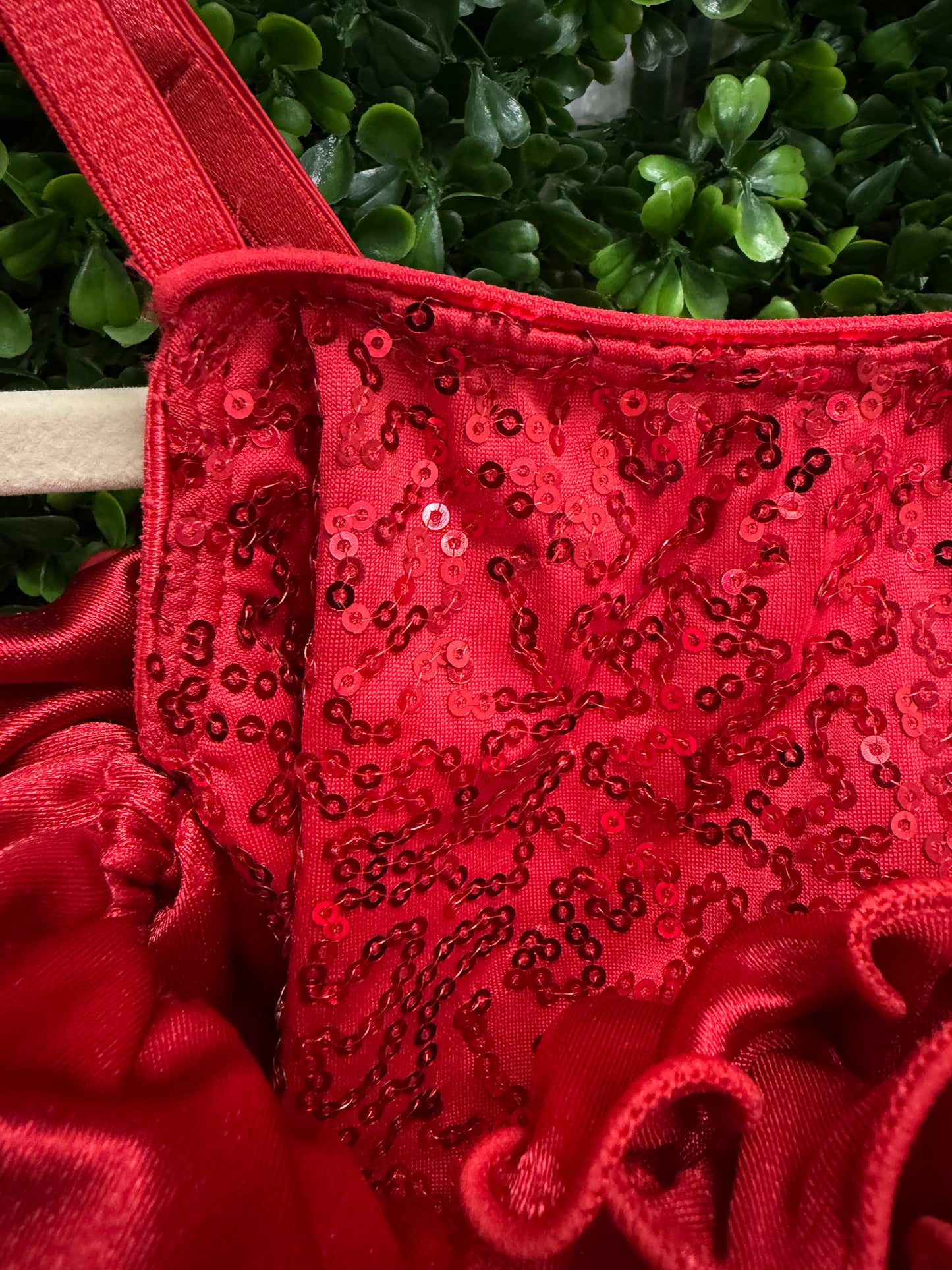 Child Medium Red Sequin Top Costume