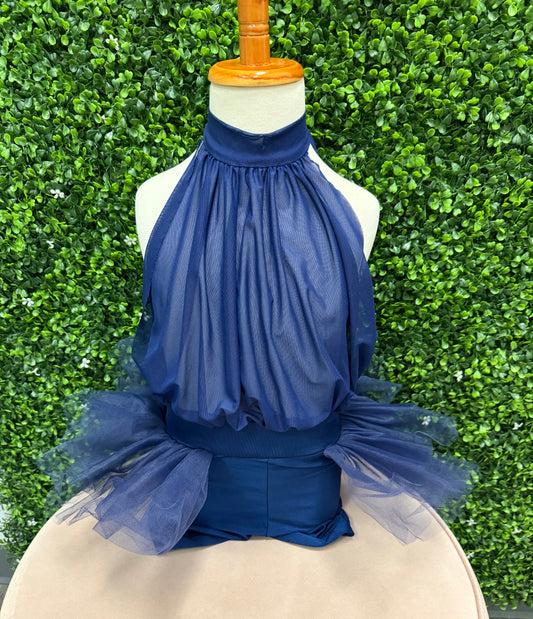 Child Medium Navy Short Tulle Costume